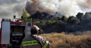 Μεγάλη πυρκαγιά στην Αγιά Αννα στην Εύβοια