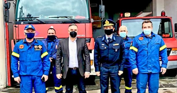 Επίσκεψη Χειμάρα σε Αστυνομία, Πυροσβεστική και ΕΚΑΒ