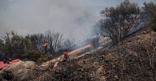 Σε ύφεση η φωτιά στην Εύβοια  Σύλληψη για εμπρησμό