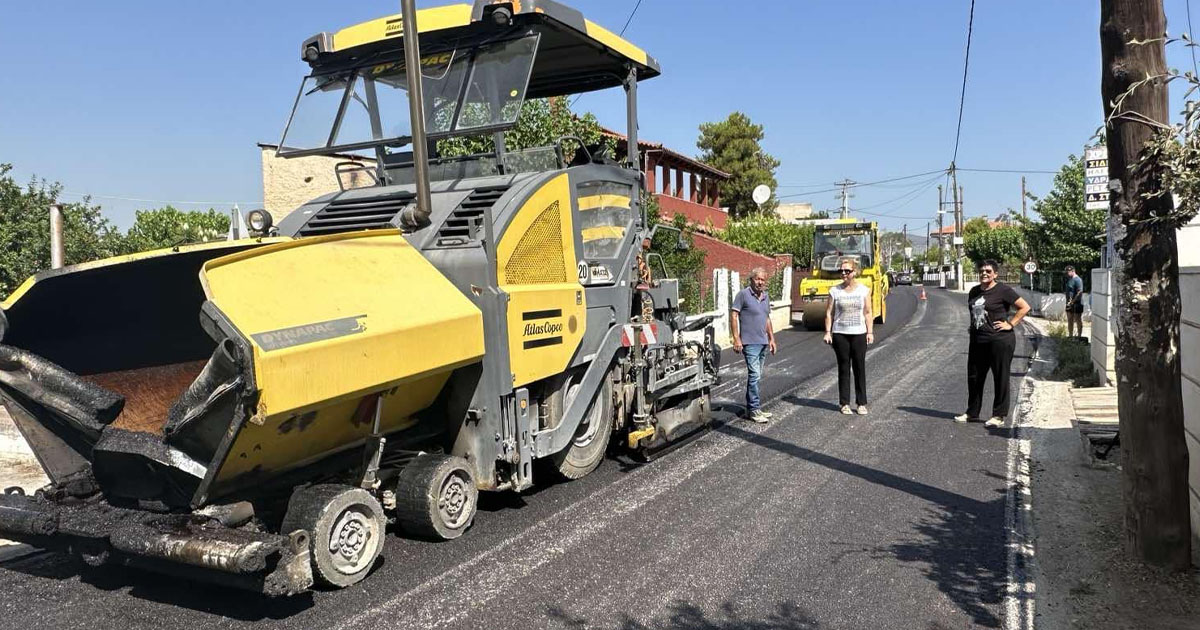 Ολοκληρώθηκε η ασφαλτόστρωση στη κεντρική οδός Φάρου Αυλίδας