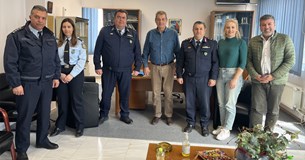 Συνάντηση του Δημάρχου Ορχομενού με τη Διοίκηση της Πυροσβεστικής Υπηρεσίας και της Ελληνικής Αστυνομίας
