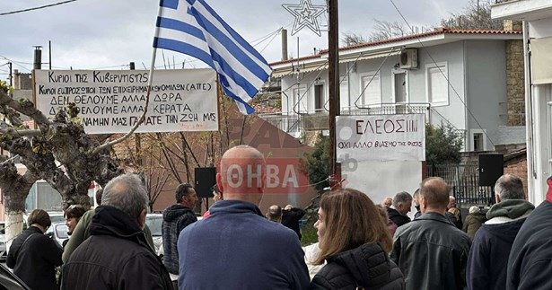 Με πλήθος κόσμου η διαμαρτυρία κατά των ανεμογεννητριών στα Χώστια (Βίντεο)