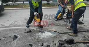 Έκτακτο: Συνεργείο εργασιών έσπασε αγωγό ύδρευσης στη Θήβα (ΦΩΤΟ)