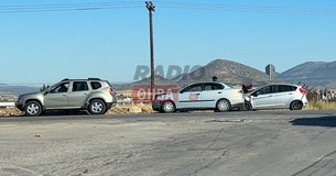 Καραμπόλα με τρία αυτοκίνητα στη Θήβα