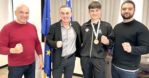 Ο Δήμαρχος Λεβαδέων συναντήθηκε με τον πρωταθλητή kick boxing Γιώργο Μεχμετλλάρη