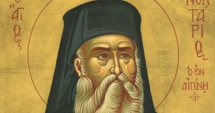 Υποδοχή της δεξιάς χείρος του Αγίου Νεκταρίου στον Ι.Ν. Αγίων Θεοδώρων Θήβας