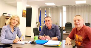 Επίσκεψη της Γιώτας Πούλου στον Δήμαρχο Λεβαδέων