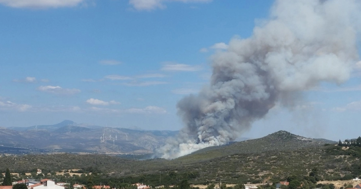 Μεγάλη φωτιά στην Οινόη του Δήμου Μάνδρας: Στάλθηκε 112, επιχειρούν 140 πυροσβέστες και 12 εναέρια μέσα, δείτε βίντεο
